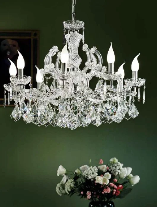 Chandeliers for Living Rooms to Create a Focal PointMaria Theresa Chandelier In Chrome Finish