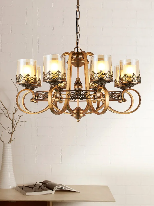 Chandeliers with Pendant Lights for a Stylish LookMarville 8 Lamp Chandelier