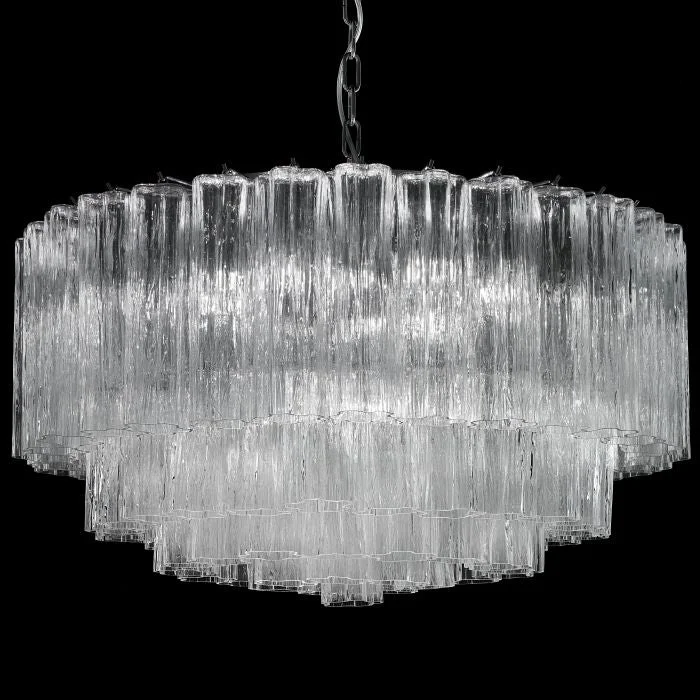Chandeliers with Sputnik - Style Design for a Futuristic VibeMid-Century 75 Cm Tronchi-Style Drum Chandelier In Murano Glass