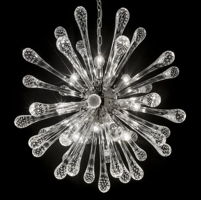 Chandeliers for Dining Rooms to Set the Mood for MealsMid-Century Satellite-Style Chandelier In Clear Murano Glass