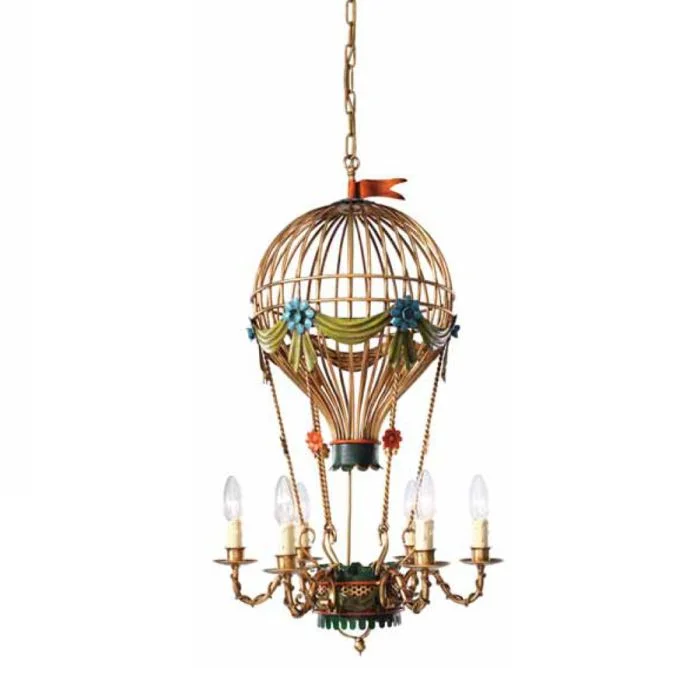French Country Chandeliers with a Romantic AuraMid-Century-Style Hot Air Balloon Chandelier