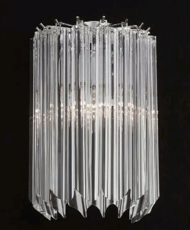 Rustic Wood Chandeliers for Country - Style HousesModernist 70S Style Glass Prism Wall Light
