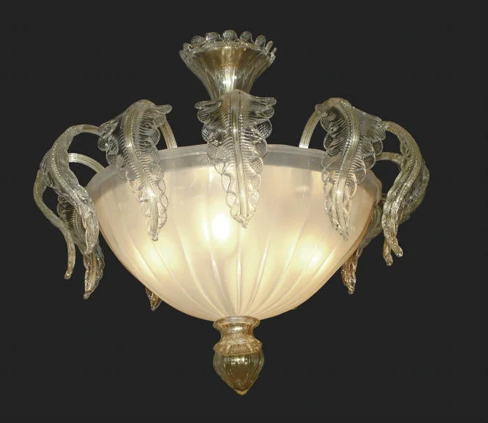 Chandeliers with Candle - Style Bulbs for a Classic AestheticMurano Glass And Crystal Ceiling Light