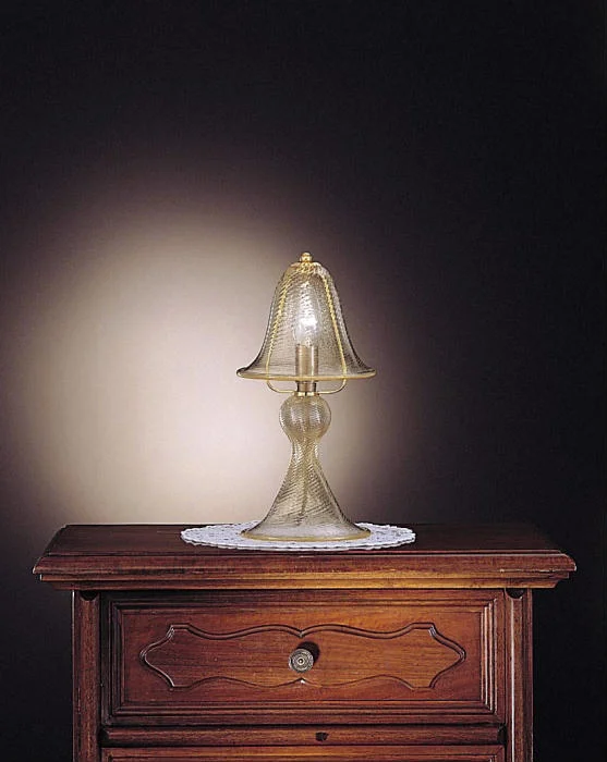 Chandeliers with Pendant Lights for a Stylish LookMurano Glass Bell-Shaped Table Light With Golden Accents