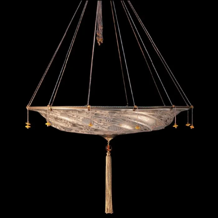 Oversized Chandeliers as a Statement Piece in Living RoomsMurano Glass Chandelier In  The Fortuny Style In 7 Colours