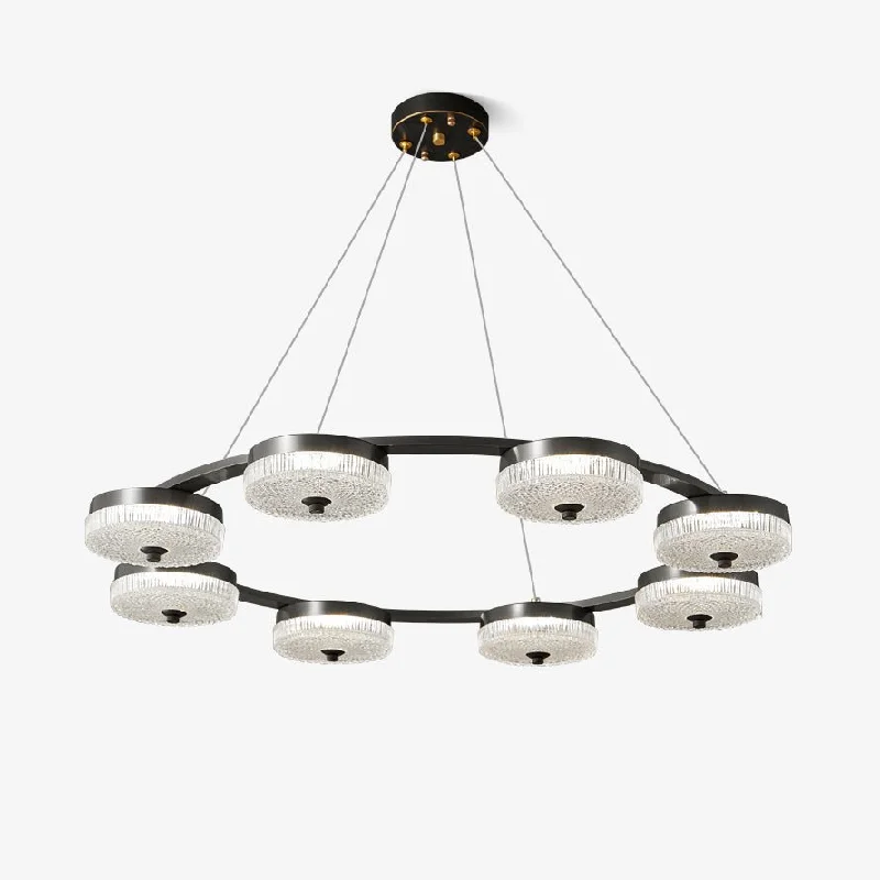 Chandeliers with Metal Frames in Copper FinishOrion Ring Chandelier