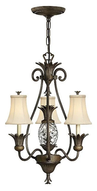 Chandeliers with Candle - Style Bulbs for a Classic AestheticBotanical Bronze 3 Lamp Chandelier - ID 7160