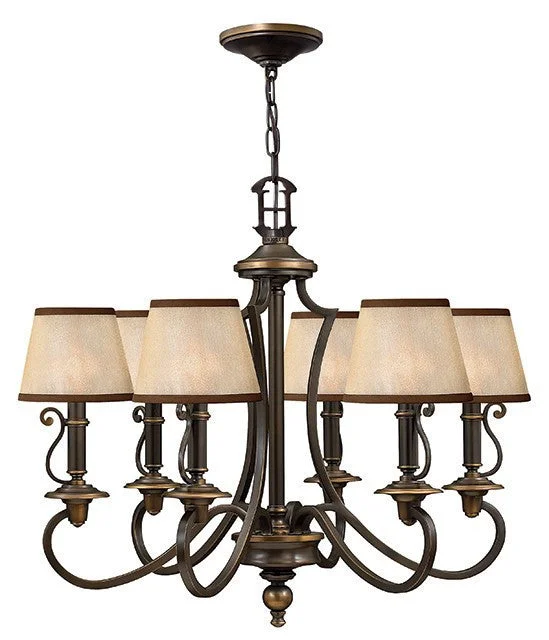 Bohemian - Style Beaded Chandeliers for Eclectic DecorGrahame Park Old Bronze 6 Lamp Chandelier - ID 6113