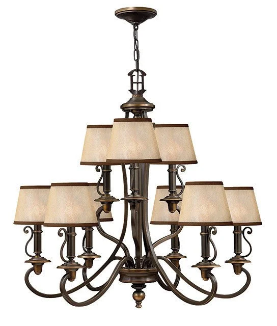 Modern Crystal Chandeliers for Contemporary HomesGrahame Park Old Bronze 9 Lamp Chandelier - ID 5849