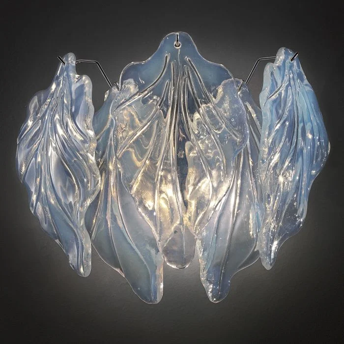 Chandeliers with Colored Glass for a Splash of ColorPretty Opaline 60S Retro-Style Murano Glass Wall Light