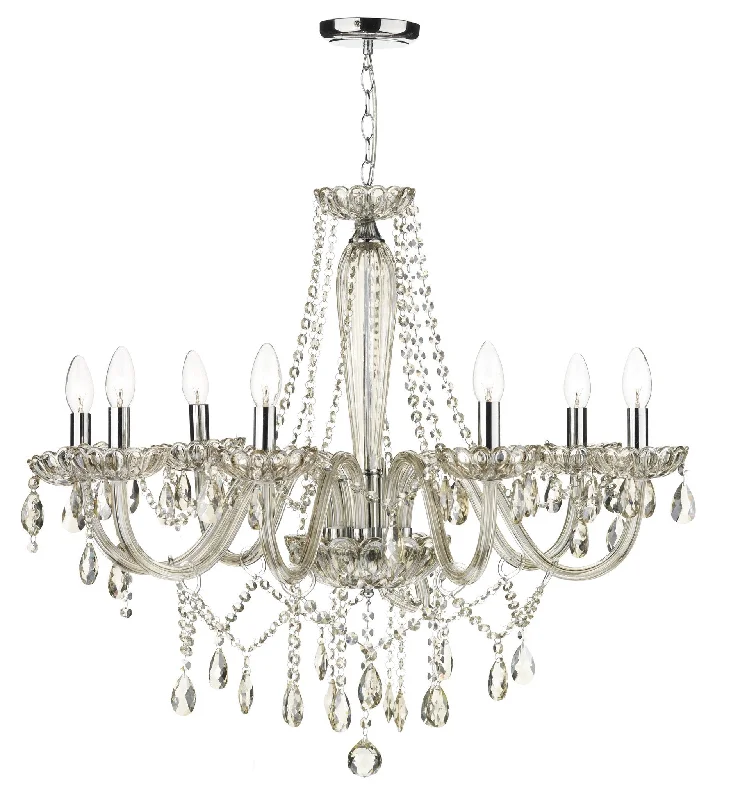 Chandeliers with Pendant Lights for a Stylish LookVictoria Champagne Gold 8 Arm Chandelier - ID 2478