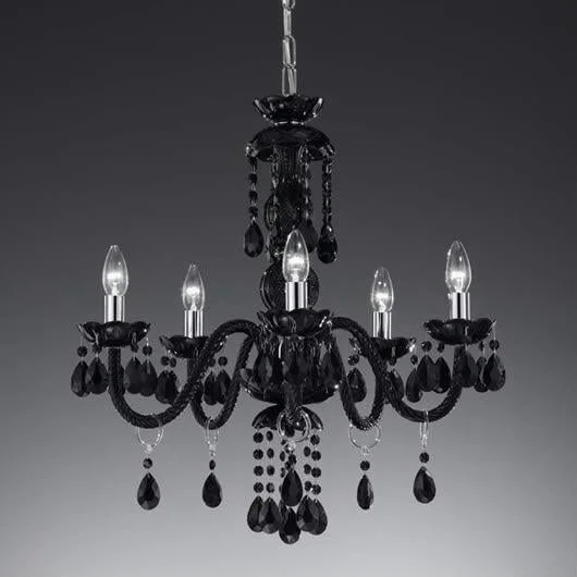 Chandeliers for High Ceilings to Fill Vertical SpaceRed, clear, black or white modern Italian chandelier