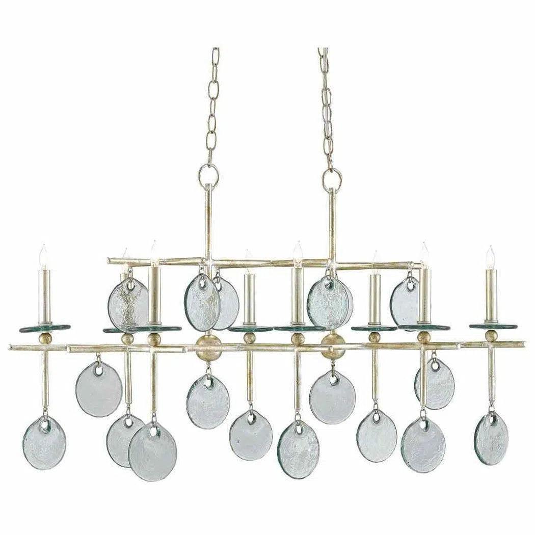 Large Chandeliers for Grand Halls and FoyersSilver Granello Sethos Silver Rectangular Chandelier