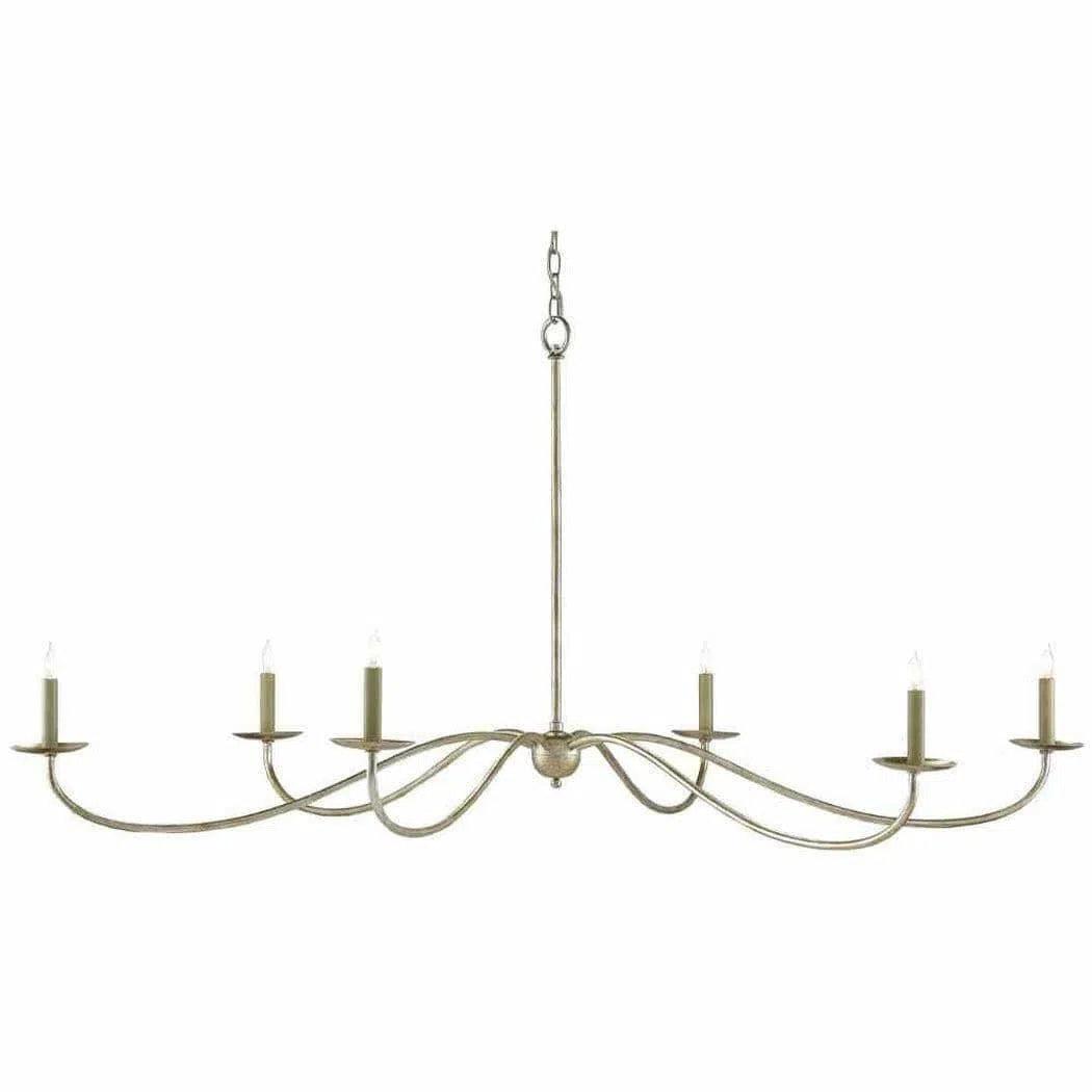 Chandeliers with Metal Frames in Black FinishSilver Granello Saxon Silver Chandelier