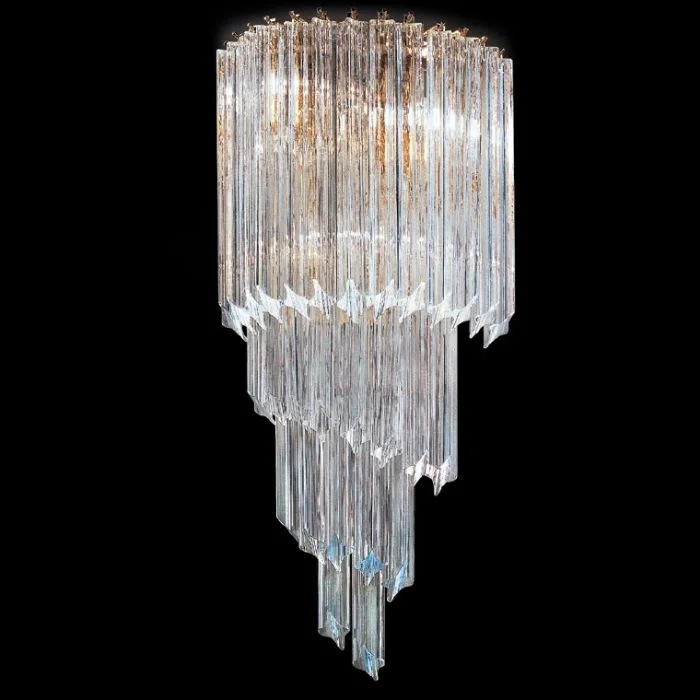 Incandescent Chandeliers for a Warm and Traditional GlowTiered Murano Glass Wall Light With Prism Options