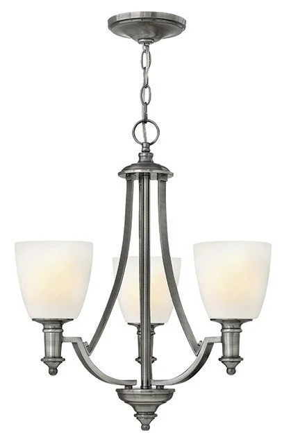 Chandeliers with Metal Frames in Gold FinishMarshes Antique Nickel 3 Lamp Chandelier - ID 6116