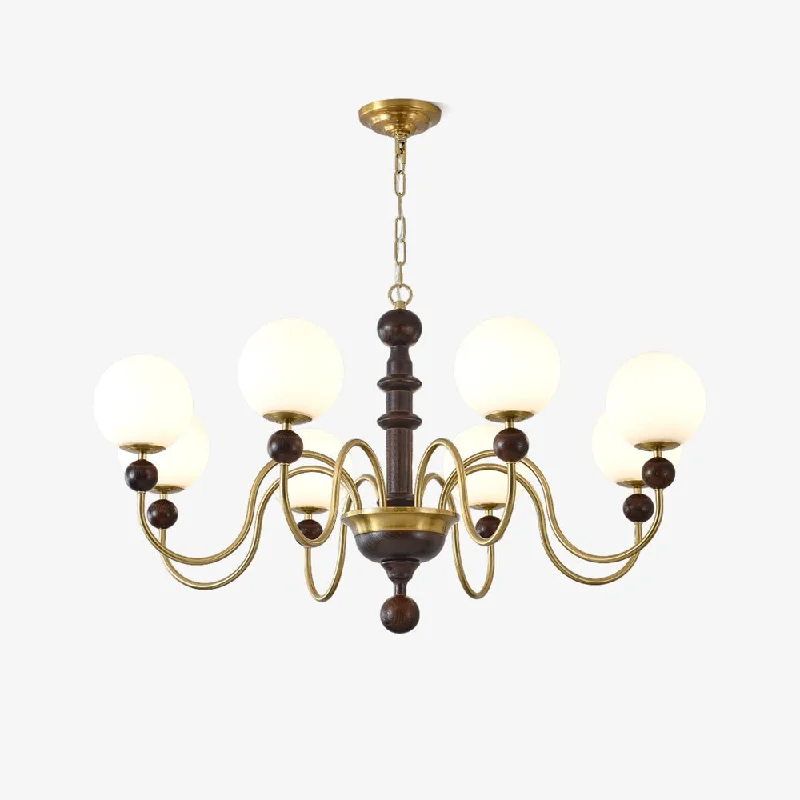 Chandeliers for High Ceilings to Fill Vertical SpaceVintage Curved Sphere Chandelier