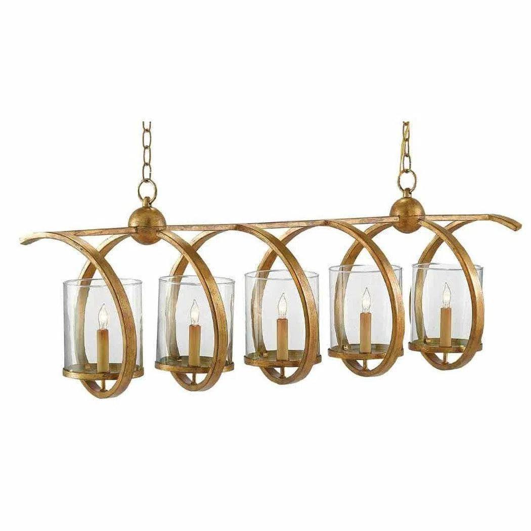 Chandeliers with Metal Frames in Gold FinishWashed Gold Leaf Maximus Gold Chandelier