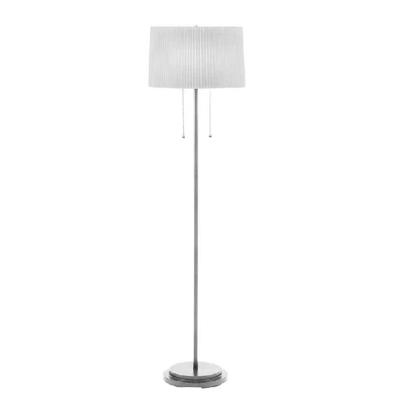 Marble Base Floor Lamp for a Touch of Luxury58.5-inch Dual Light Floor Lamp in Brushed Steel