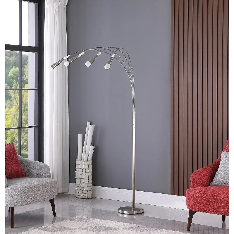Smart Floor Lamp with Voice Control and Bluetooth Connectivity72 In. Kiery 4 Arm Aluminum LED Arc Floor Lamp