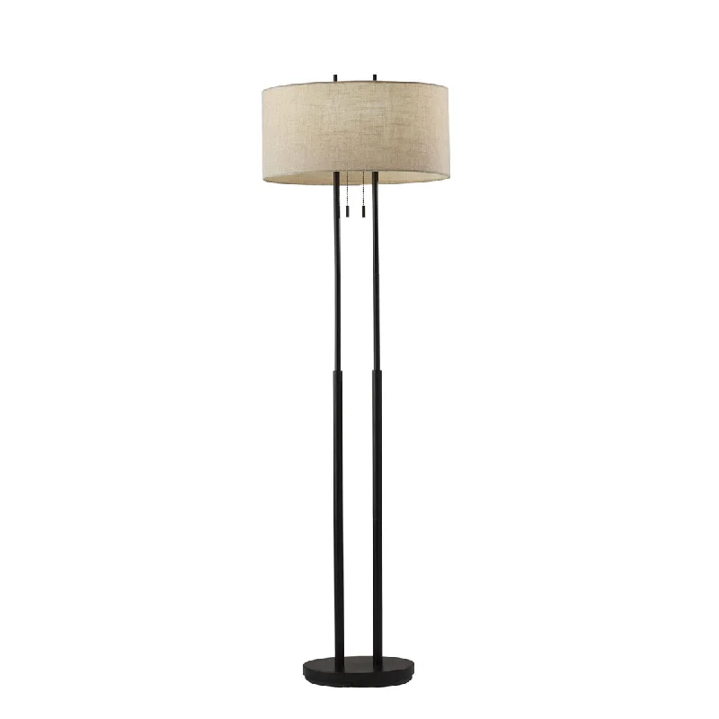 Wood Floor Lamp with Natural Grain for a Warm and Organic FeelDuet Floor Lamp