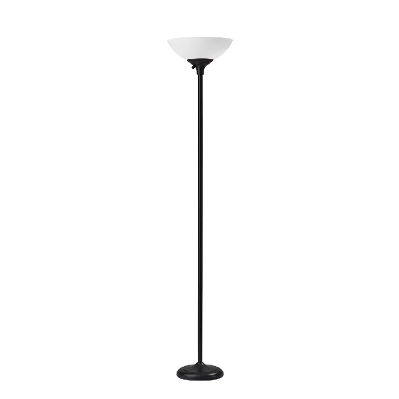 Glass Floor Lamp with Frosted Shades for Soft Diffused LightGlenn 300W Torchiere
