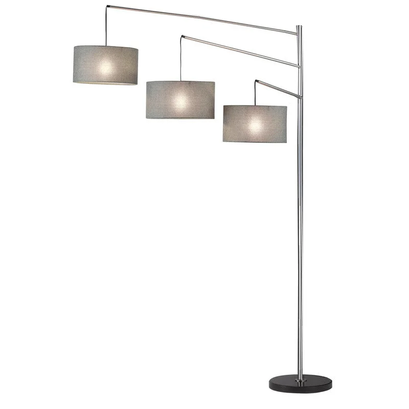 Fabric Floor Lamp with a Linen Shade for a Relaxed AestheticWellington Arc Lamp