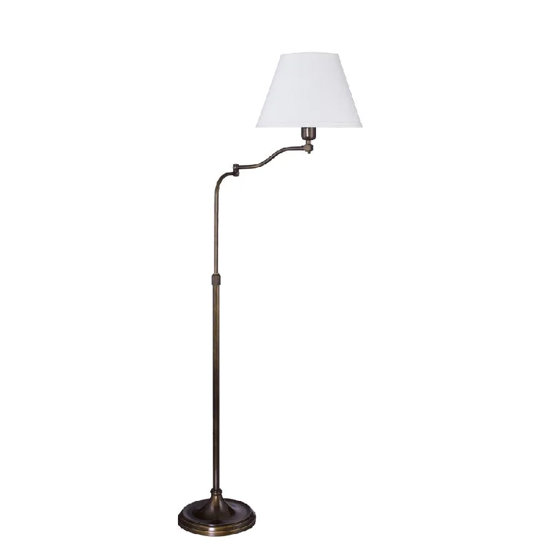 Marble Base Floor Lamp for a Touch of LuxuryAdjustable English Bronze Finish Swing Arm Floor Lamp