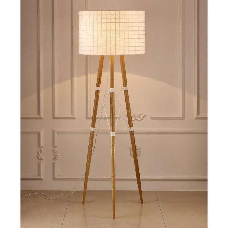 Glass Floor Lamp with Frosted Shades for Soft Diffused LightAmber Floor Lamp