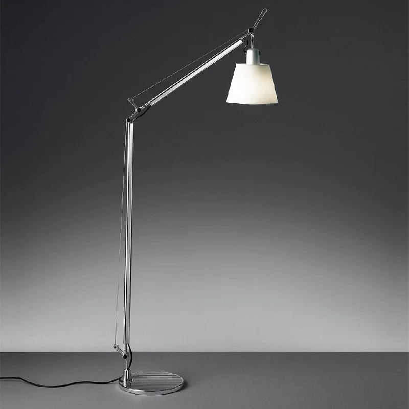 Glass Floor Lamp with Frosted Shades for Soft Diffused LightArtemide Tolomeo Basculante Reading Floor Lamp