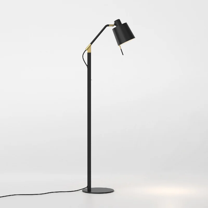 Glass Floor Lamp with Frosted Shades for Soft Diffused LightAstro 1441017 Edward 1 Light Floor Light Matt Black Base Only