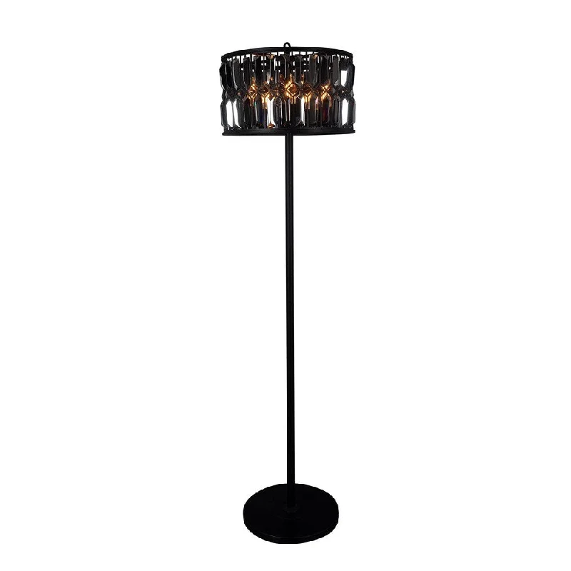 Victorian Style Floor Lamp for Traditional and Elegant InteriorsAurelle Home Smoked Glass Floor Lamp