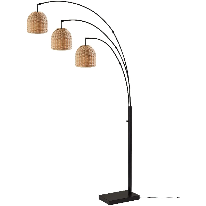 Industrial Style Floor Lamp with Exposed Bulbs for Loft ApartmentsBahama 3 Arm Arc Lamp