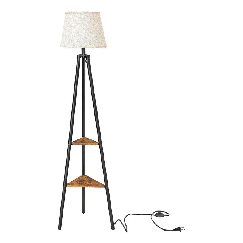 Industrial Style Floor Lamp with Exposed Bulbs for Loft ApartmentsBlack 3 Head Floor Lamp with Touch Switch