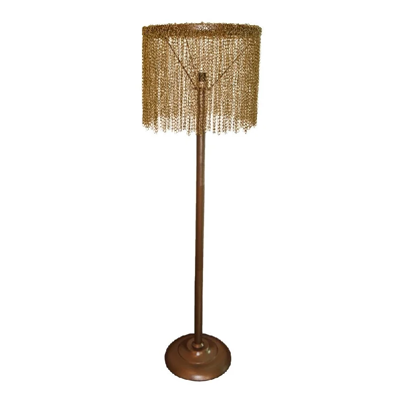 Industrial Style Floor Lamp with Exposed Bulbs for Loft ApartmentsBronze Chain Shade Floor Lamp