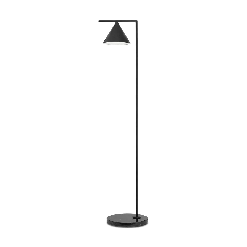 Wood Floor Lamp with Natural Grain for a Warm and Organic FeelCaptain Flint Floor Lamp - Black