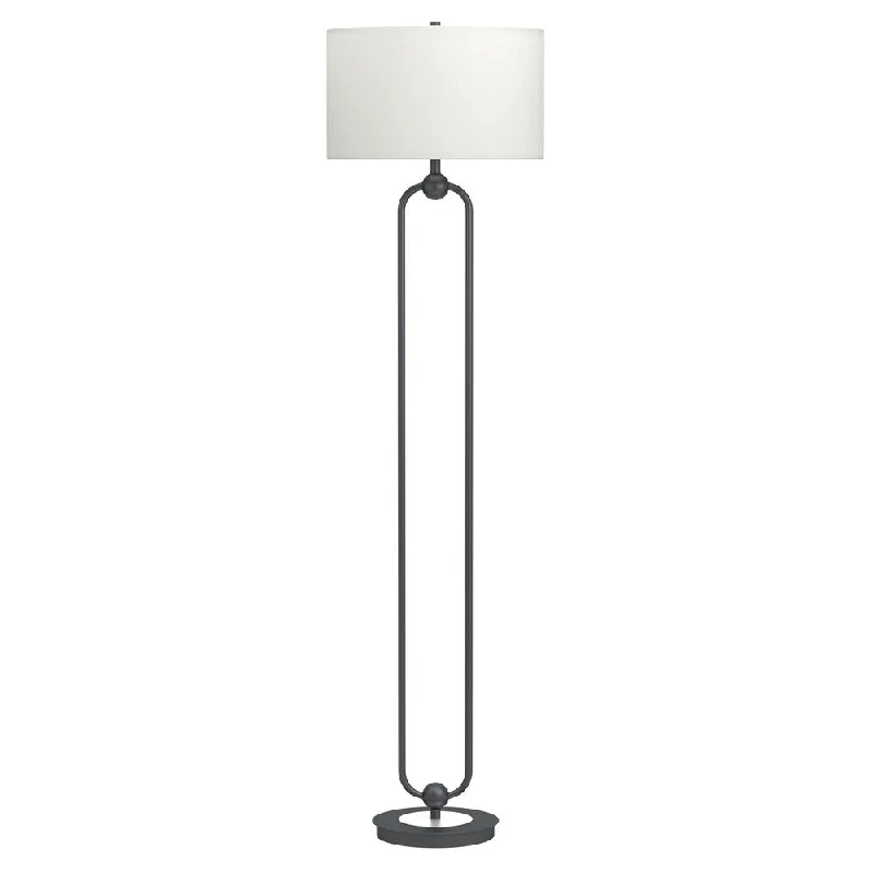 Bohemian Inspired Floor Lamp for Eclectic Home DecorCoaster Furniture Keith White and Bronze Drum Shade Floor Lamp