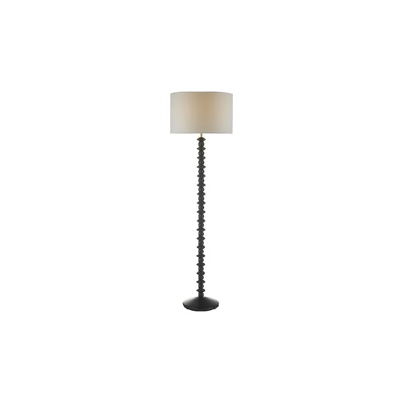 Bohemian Inspired Floor Lamp for Eclectic Home DecorDar AZA4922-PYR182 Azana Floor Lamp Matt Black With Shade