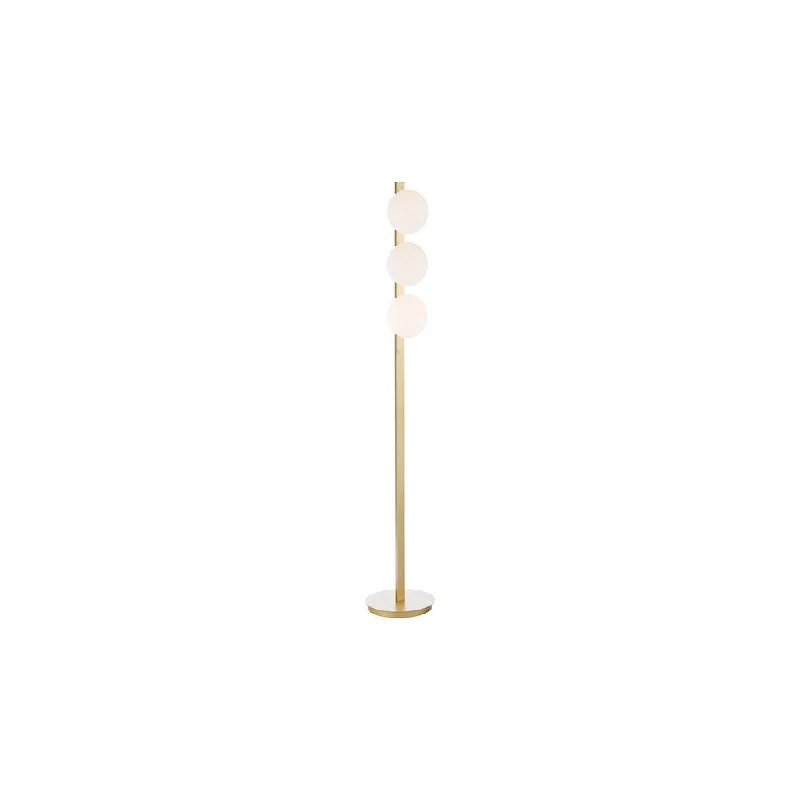  Way Switch Floor Lamp for Multiple Light Intensity LevelsDar TAU4935 Tauri 3 Light Floor Lamp Matt Gold and Opal Glass