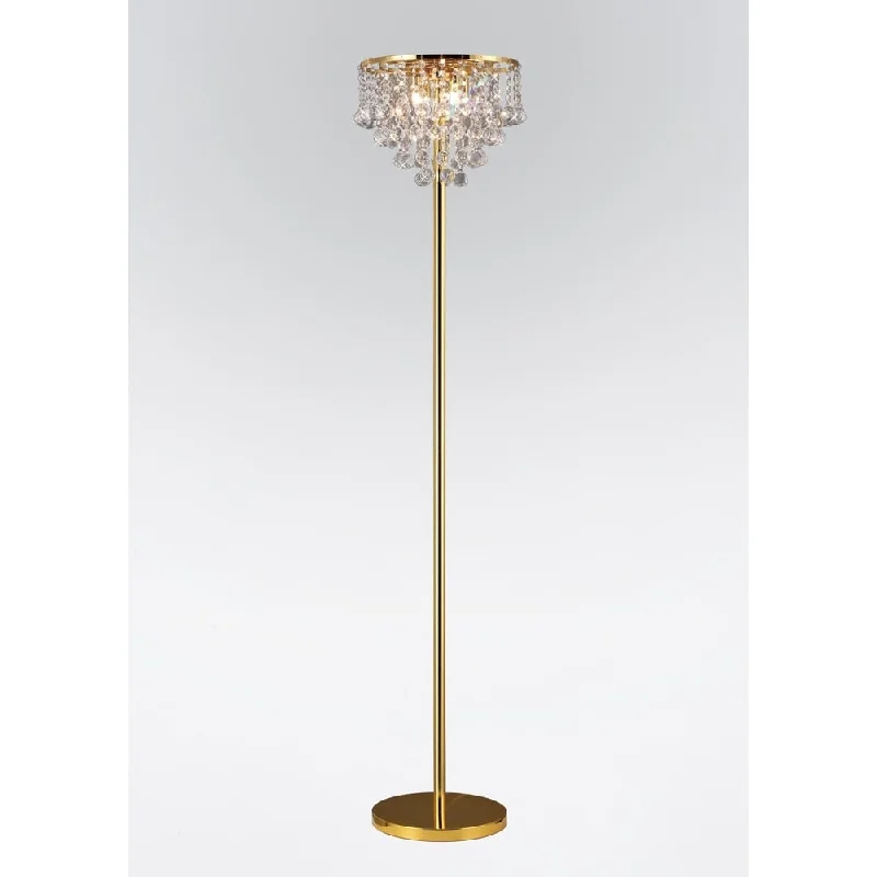 Rustic Farmhouse Style Floor Lamp for Cozy BedroomsDiyas IL30032 Atla Gold Floor Lamp