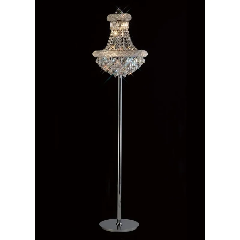 Dimmable Floor Lamp for Adjustable Lighting AmbianceDiyas IL31444 Alexandra Floor Lamp Chrome/crystal