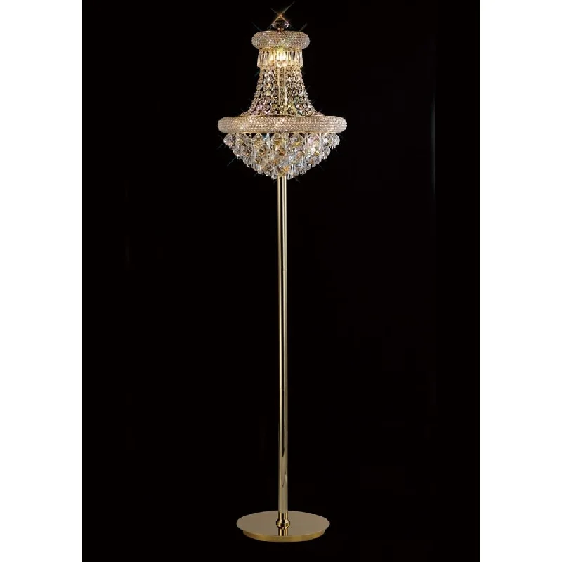 Wood Floor Lamp with Natural Grain for a Warm and Organic FeelDiyas IL32104 Alexandra Floor Lamp French Gold/crystal
