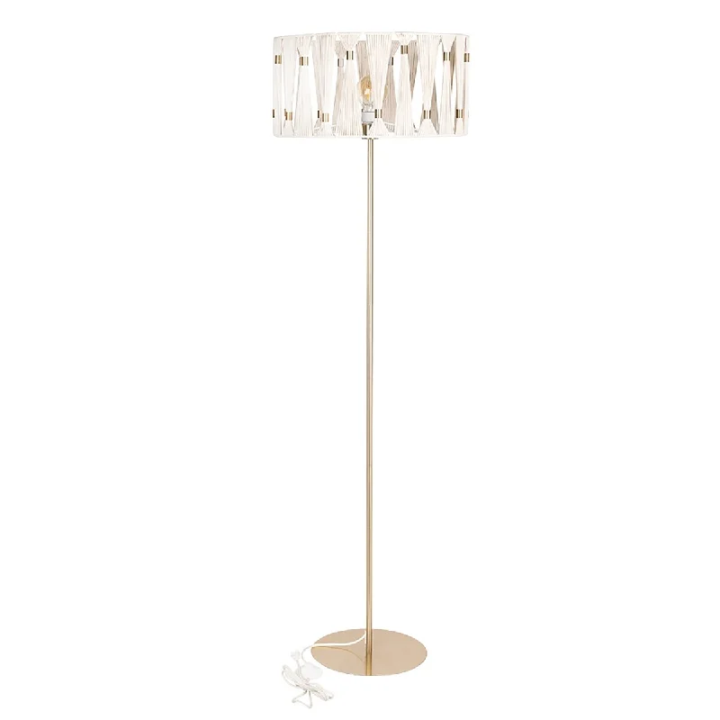 USB Charging Port Floor Lamp for Convenient Device ChargingEGLO Macclenny 1-Light Floor Lamp - Brushed Brass Accents