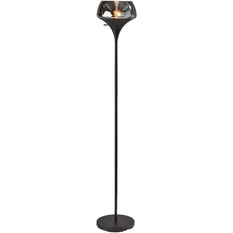 Fabric Floor Lamp with a Linen Shade for a Relaxed AestheticEliza Torchiere