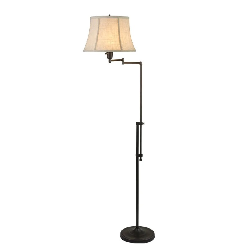 Bohemian Inspired Floor Lamp for Eclectic Home DecorFangio Lightings #1419MB 44.5-55-inch Adjustable Swing Arm Metal Floor Lamp in