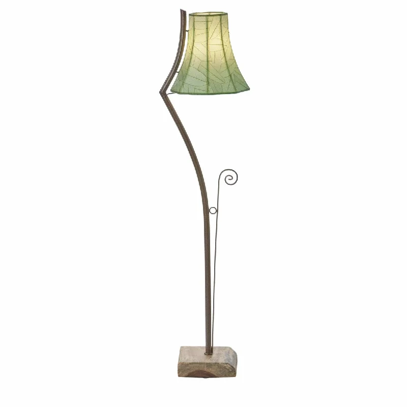 Bohemian Inspired Floor Lamp for Eclectic Home DecorFaraday Large Floor Lamp Shade made of Real Guyabano Leaves