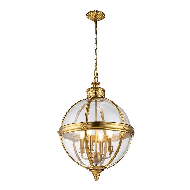 Bohemian Inspired Floor Lamp for Eclectic Home DecorFeiss Adams 4 Light Pendant Chandelier - Brushed Bronze