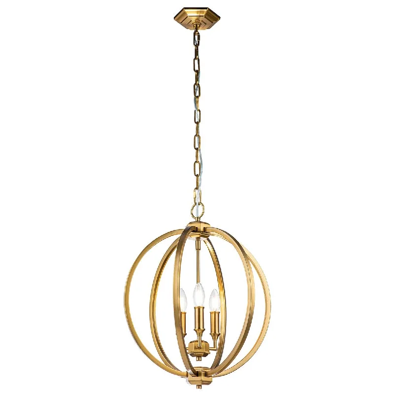Victorian Style Floor Lamp for Traditional and Elegant InteriorsFeiss Corinne 3 Light Medium Brass Pendant