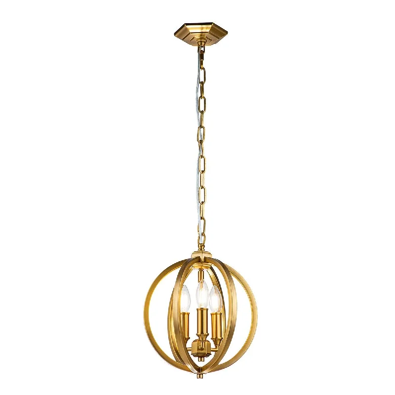 USB Charging Port Floor Lamp for Convenient Device ChargingFeiss Corinne 3 Light Small Brass Pendant