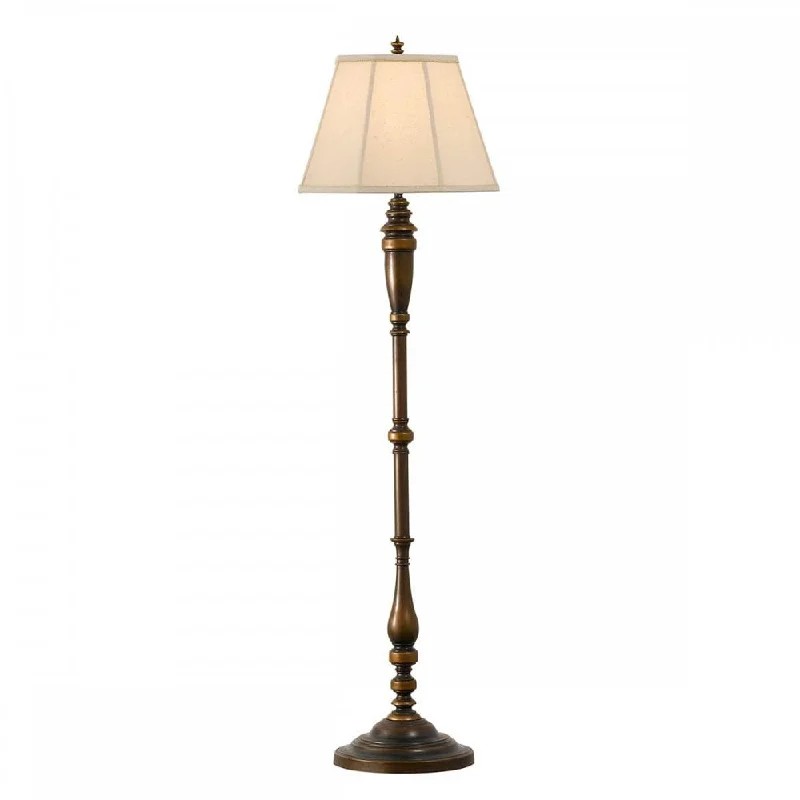 Industrial Style Floor Lamp with Exposed Bulbs for Loft ApartmentsFeiss FE-LINCOLNDALE-FL Lincolndale 1 Light Floor Lamp Astral Bronze